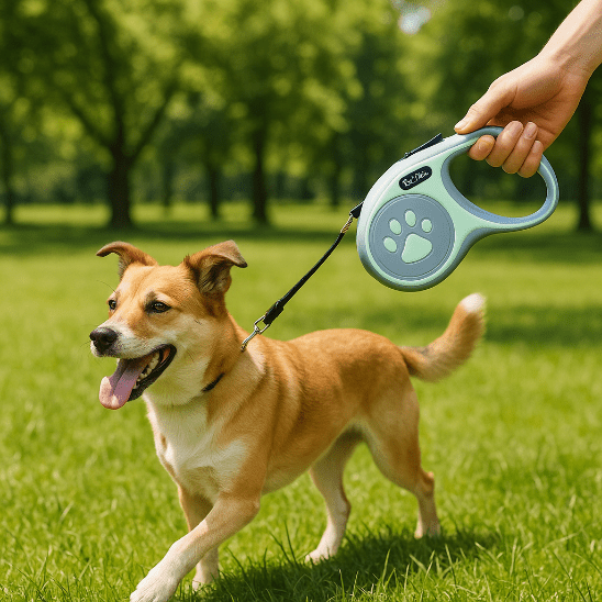 chien se promene sans le parc laisse enrouleur vert
