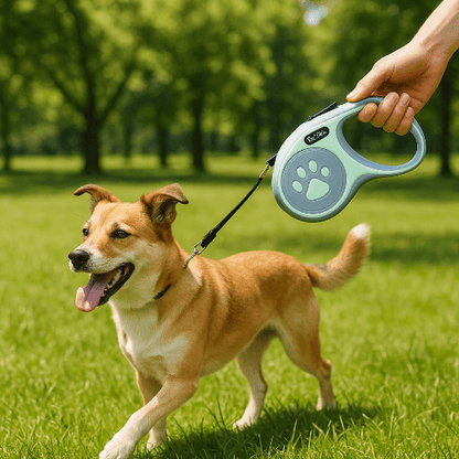 chien se promene sans le parc laisse enrouleur vert
