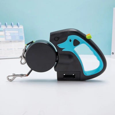 laisse double chien bleu ciel