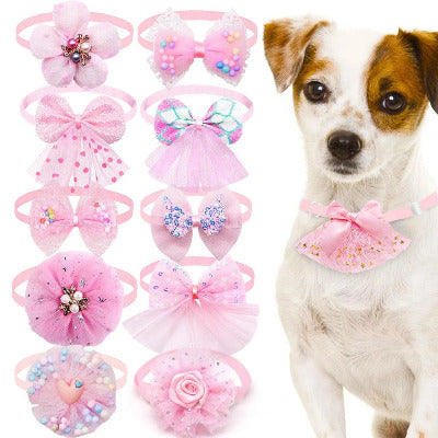 noeud papillon chien rose pale