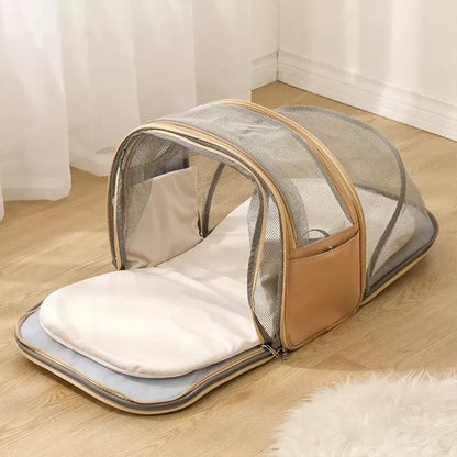 sac a dos chien depliable recouvert par maille respirante