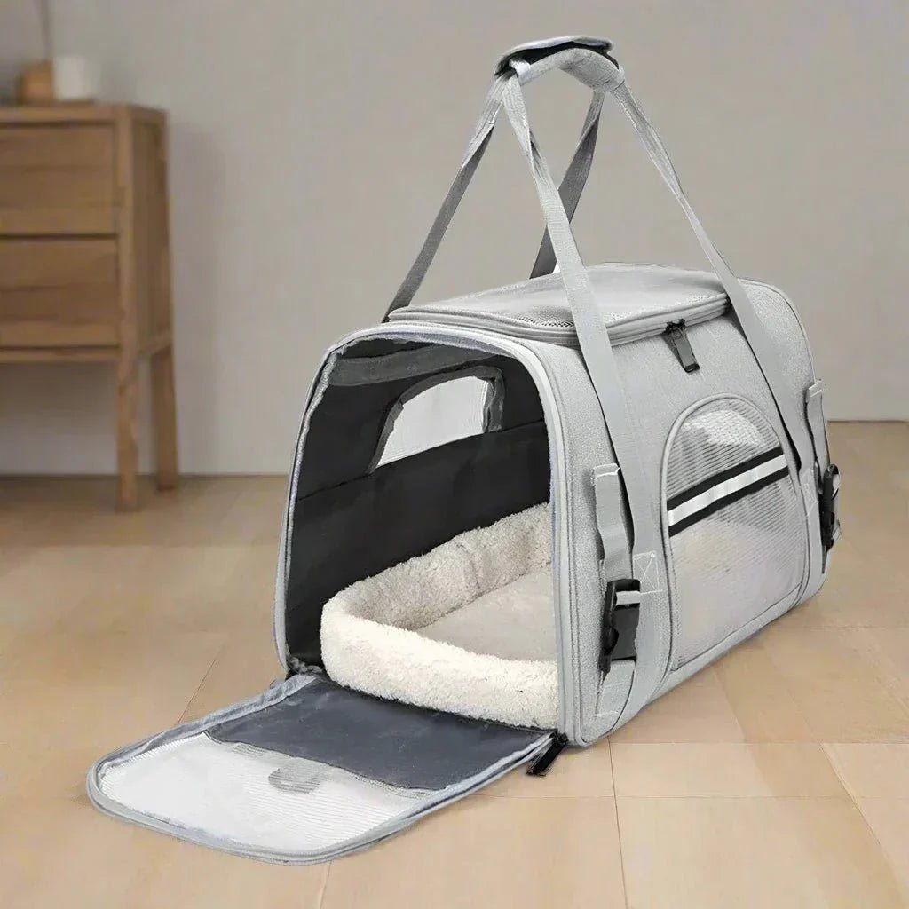 Sac de Transport pour Chien - DogCarrierBag™ - Gris - Elégance Toutou