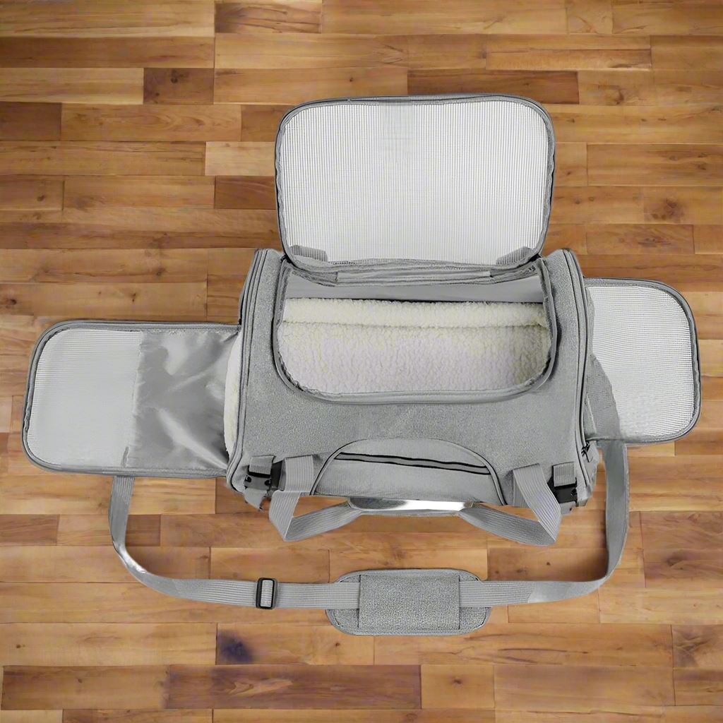 Sac de Transport pour Chien - DogCarrierBag™ - Gris - Elégance Toutou