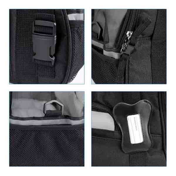 Sac de Transport pour Chien - DogCarrierBag™ - Noir - Elégance Toutou