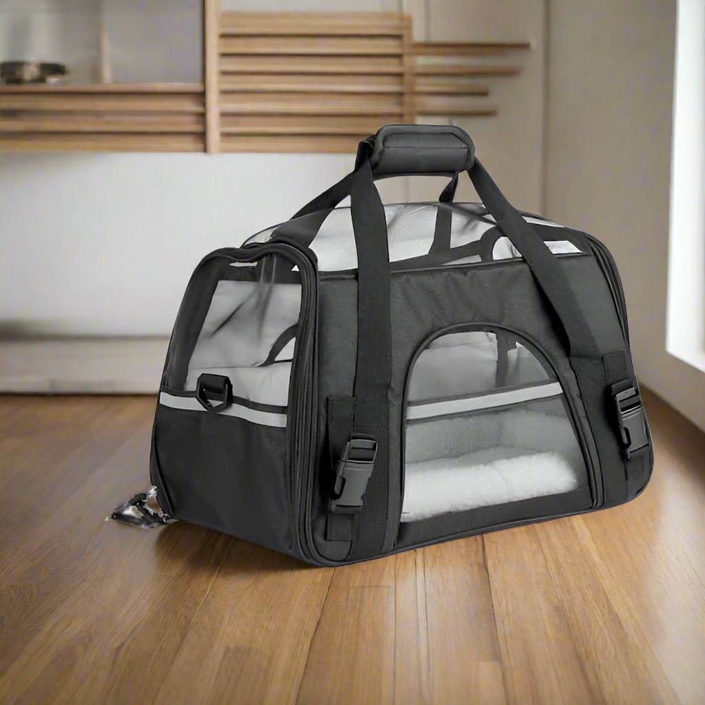 Sac de Transport pour Chien - DogCarrierBag™ - Noir - Elégance Toutou