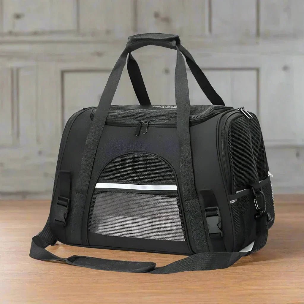 Sac de Transport pour Chien - DogCarrierBag™ - Noir - Elégance Toutou