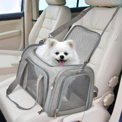 spitz sac de transport pour chien sur siège voiture